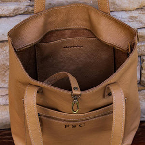 Stylish leather tote bag