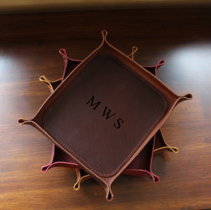 Valet tray of premium leather  for decorative and storage purposes