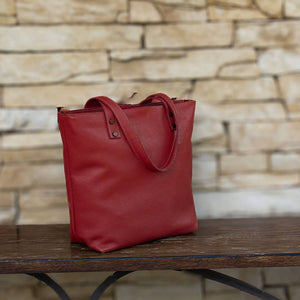 Stylish leather tote bag