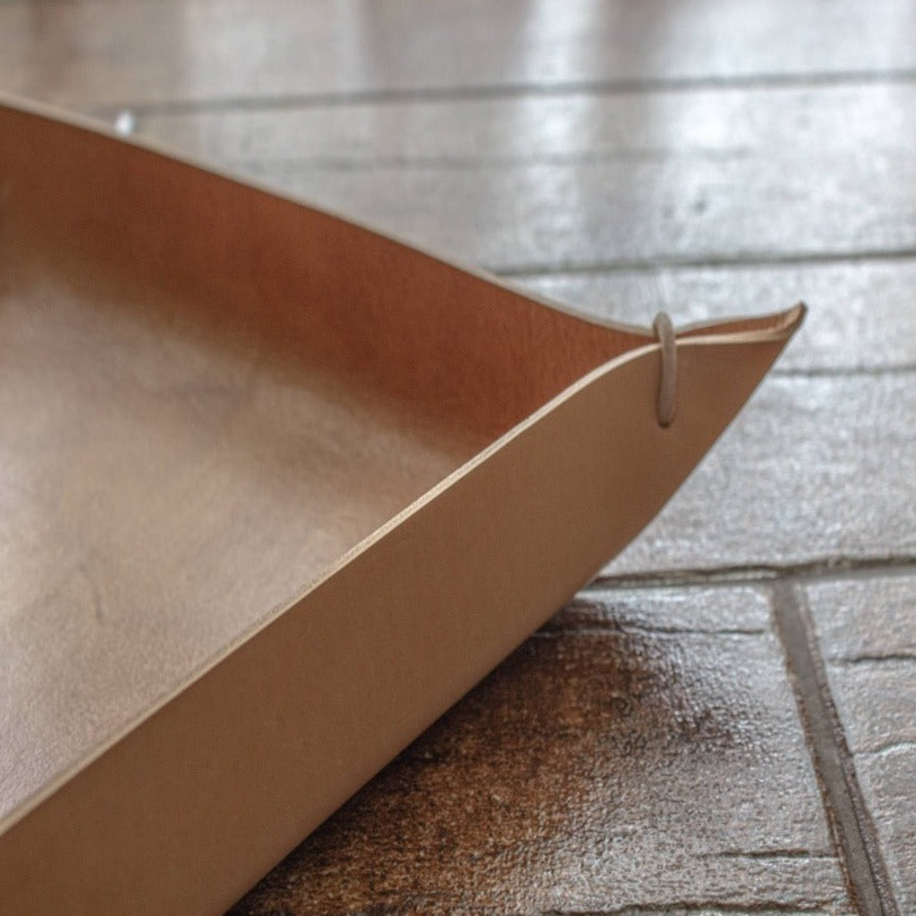 Leather Desktop Tray with Embossed Trout | Todder