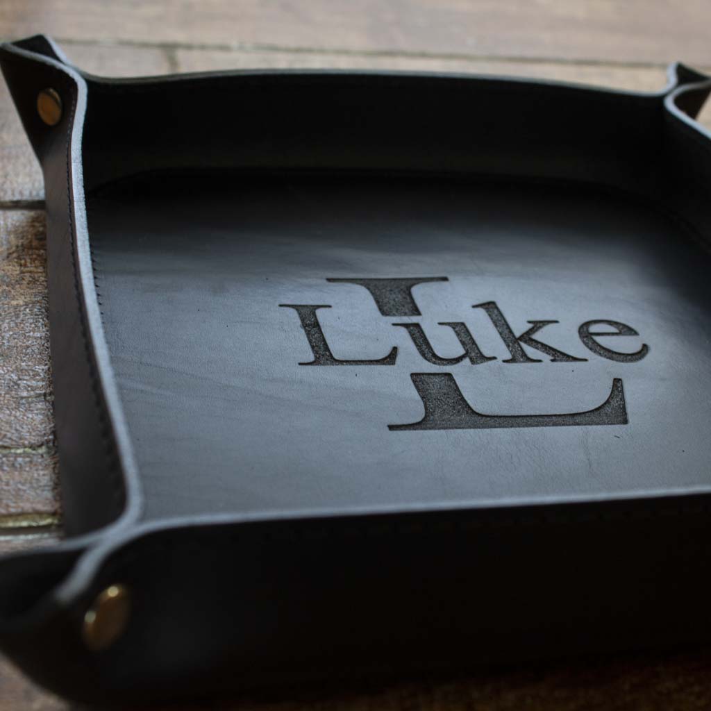 Leather Valet Tray, Leather Catch All Tray - ODK Shop