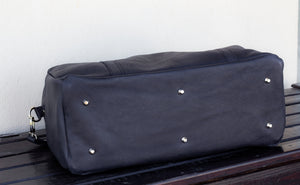 Duffel bag handcrafted from Italian vegetable-tanned full grain leather